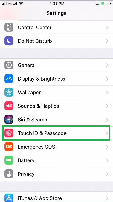 safari enable touch id