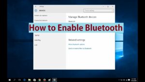 how-to-turn-on-bluetooth-on-pc