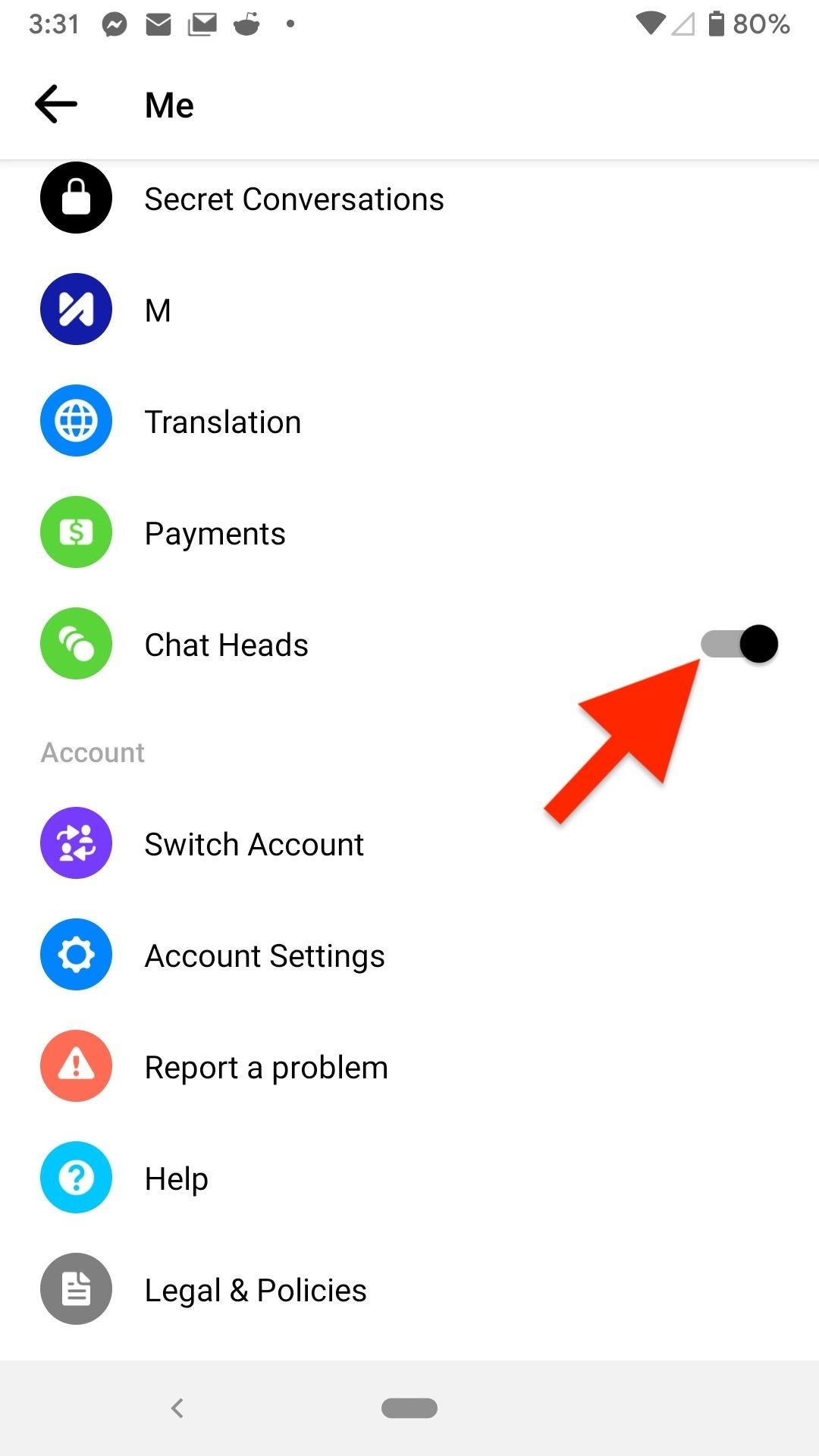 What Is Chat Heads On Messenger Android