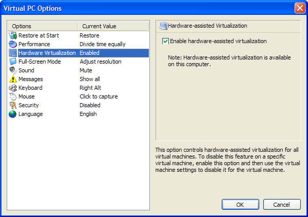 windows 7 enable virtualization