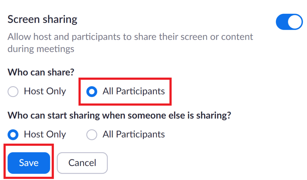How To Allow Screen Sharing On Zoom - How to Enable