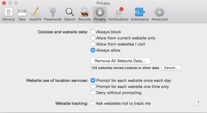 How do i allow safari to accept cookies latest update how to enable