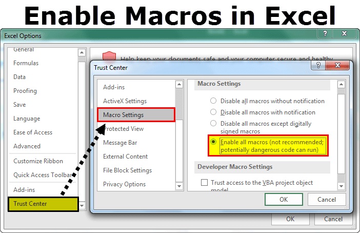 How To Turn On Macro On Excel