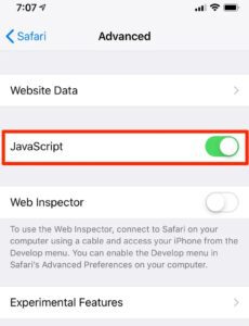 how-to-enable-javascript-chrome-iphone
